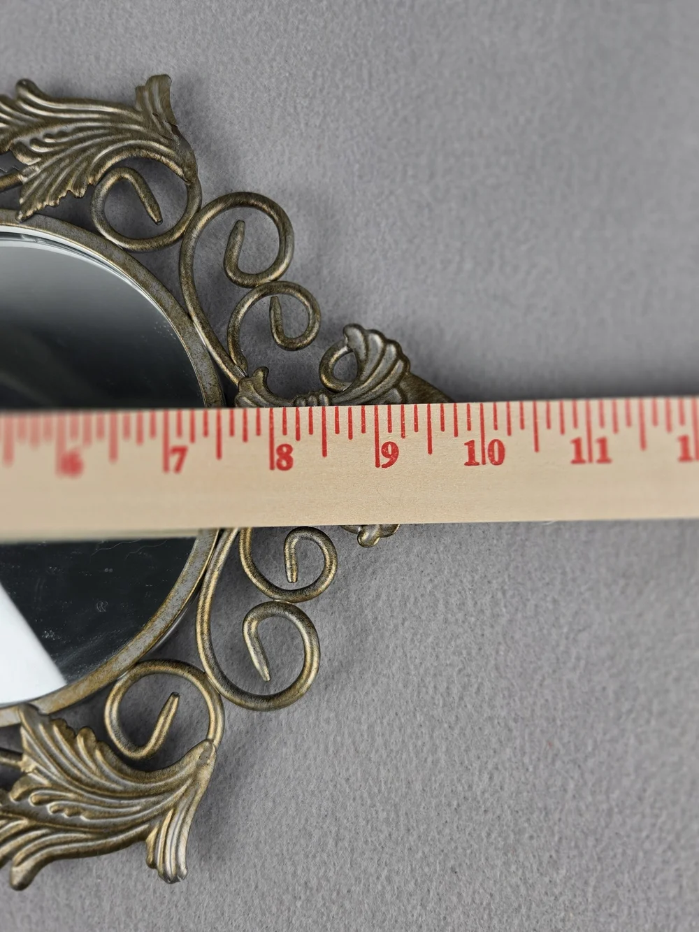 Vintage Home Interiors Metal Wall Mirror Pair – Ornate Gold/Bronze